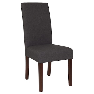 Flash Furniture Greenwich Series Mid-Century Modern Fabric Parsons Dining Chair, Gray (QYA379061GY)