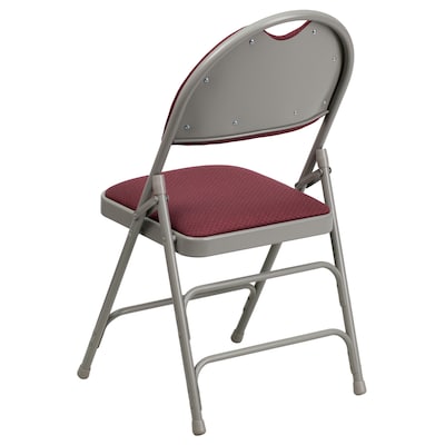 Flash Furniture HERCULES Series Fabric/Metal Folding Chair, Burgundy, 2/Pack (2HAMC705AF3BY)