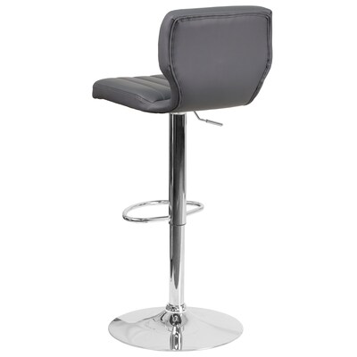 Flash Furniture Contemporary Vinyl Barstool, Gray, 2-Pieces (2CH132330GY)