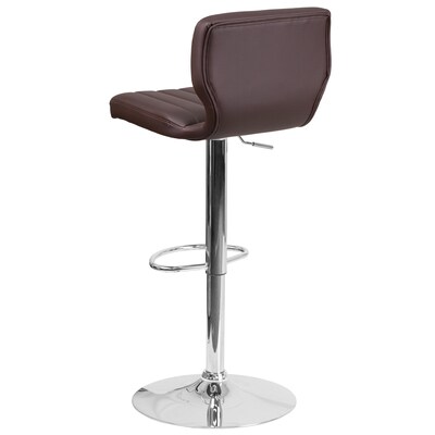 Flash Furniture Contemporary Vinyl Barstool, Brown, 2-Pieces (2CH132330BRN)