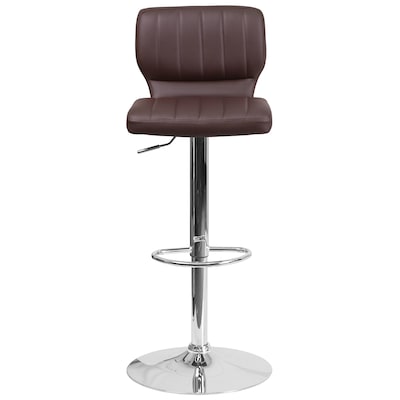 Flash Furniture Contemporary Vinyl Barstool, Brown, 2-Pieces (2CH132330BRN)