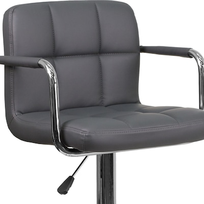 Flash Furniture Contemporary Vinyl Barstool, Gray, 2-Pieces (2CH102029GY)