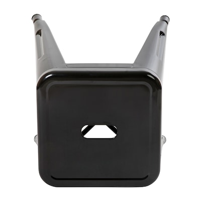 Flash Furniture Kai Industrial Iron Table Height Stackable Restaurant Stool without Back, Black, 4-Pieces/Pack (ETBT350318BLK)