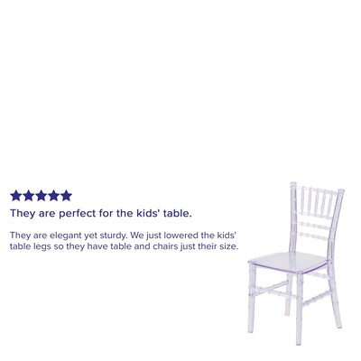 Flash Furniture Resin Kids Chiavari Chair, Clear (LEL7KCL)