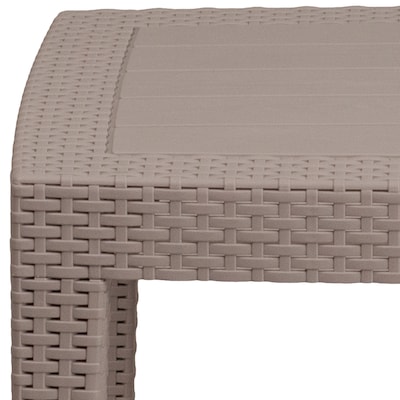 Flash Furniture Seneca Faux Rattan Coffee Table, Light Gray (DADSF2T)