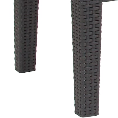 Flash Furniture Seneca Faux Rattan Coffee Table, Dark Gray (DADSF2TDKGY)