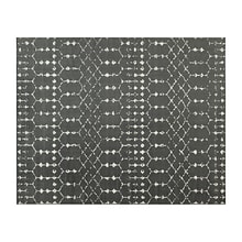 Flash Furniture Beth Collection Polyester 121 x 96 Rectangular Machine Made Rug, Dark Gray/Ivory (