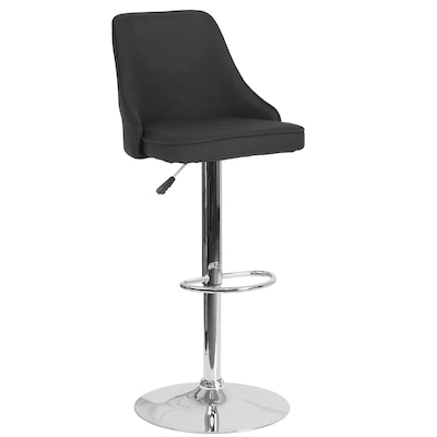 Flash Furniture Trieste Contemporary Fabric Barstool, Black (DS8121ABLKF)