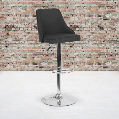 Flash Furniture Trieste Contemporary Fabric Barstool, Black (DS8121ABLKF)