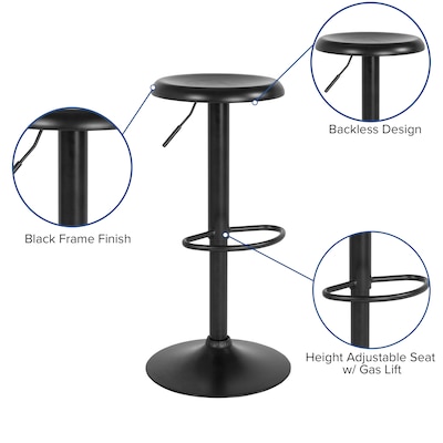 Flash Furniture Madrid Series Retro Barstool, Black (CH181220BK)