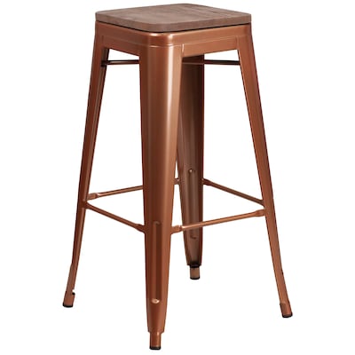 Flash Furniture Murray Industrial Metal Barstool without Back, Copper (ETBT350330POCW)