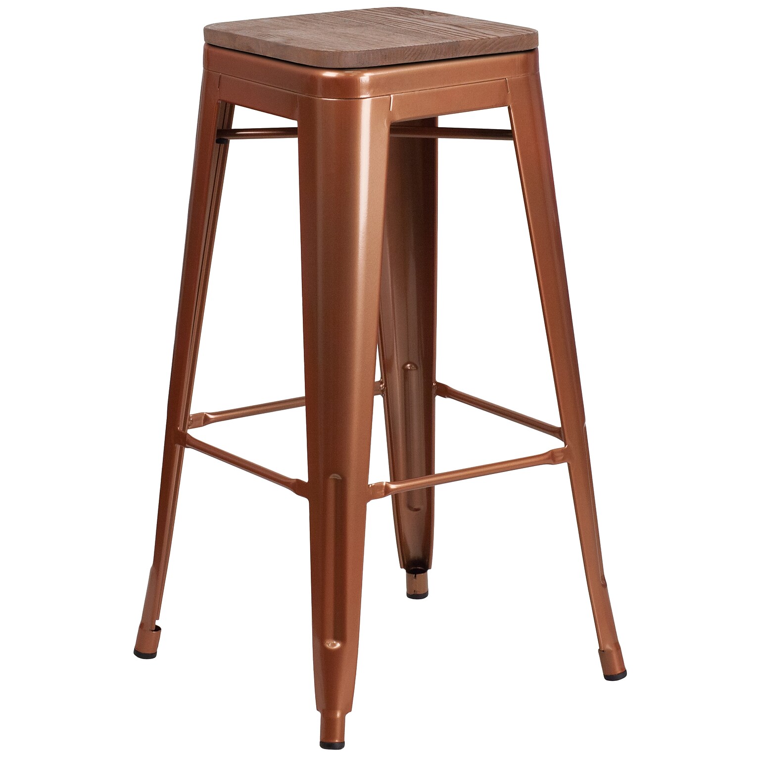Flash Furniture Murray Industrial Metal Barstool without Back, Copper (ETBT350330POCW)