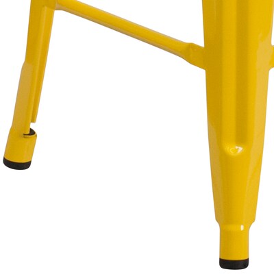 Flash Furniture Lily Industrial Metal Counter Height Stool without Back, Yellow (CH3132024YLW)