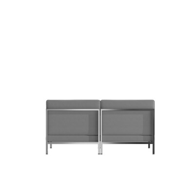 Flash Furniture HERCULES Imagination Series LeatherSoft Waiting Room Reception Set, Gray, 2-Piece (ZBIMAGMIDCH2GY)