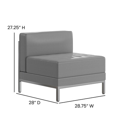 Flash Furniture Hercules Imagination Series Leathersoft Middle Chair, Gray (ZBIMAGMIDDLEGY)