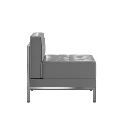 Flash Furniture Hercules Imagination Series Leathersoft Middle Chair, Gray (ZBIMAGMIDDLEGY)