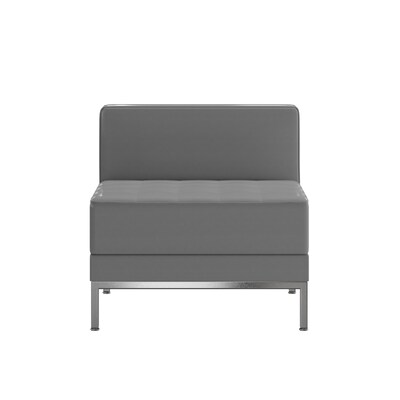 Flash Furniture Hercules Imagination Series Leathersoft Middle Chair, Gray (ZBIMAGMIDDLEGY)