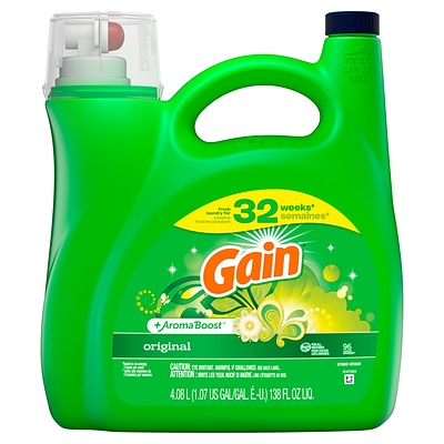 Gain + Aroma Boost Liquid Laundry Detergent, Original, 96 Loads 138 fl oz (23033)