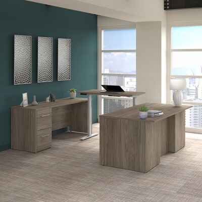 Bush Business Furniture Office 500 16W 2 Drawer File Cabinet, Modern Hickory (OFF216MHSU)