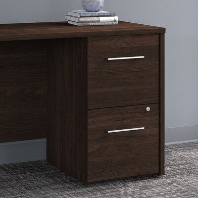 Bush Business Furniture Office 500 16W 2 Drawer File Cabinet - Assembled, Black Walnut, (OFF216BWSU)