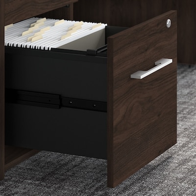 Bush Business Furniture Office 500 16W 2 Drawer File Cabinet - Assembled, Black Walnut, (OFF216BWSU)