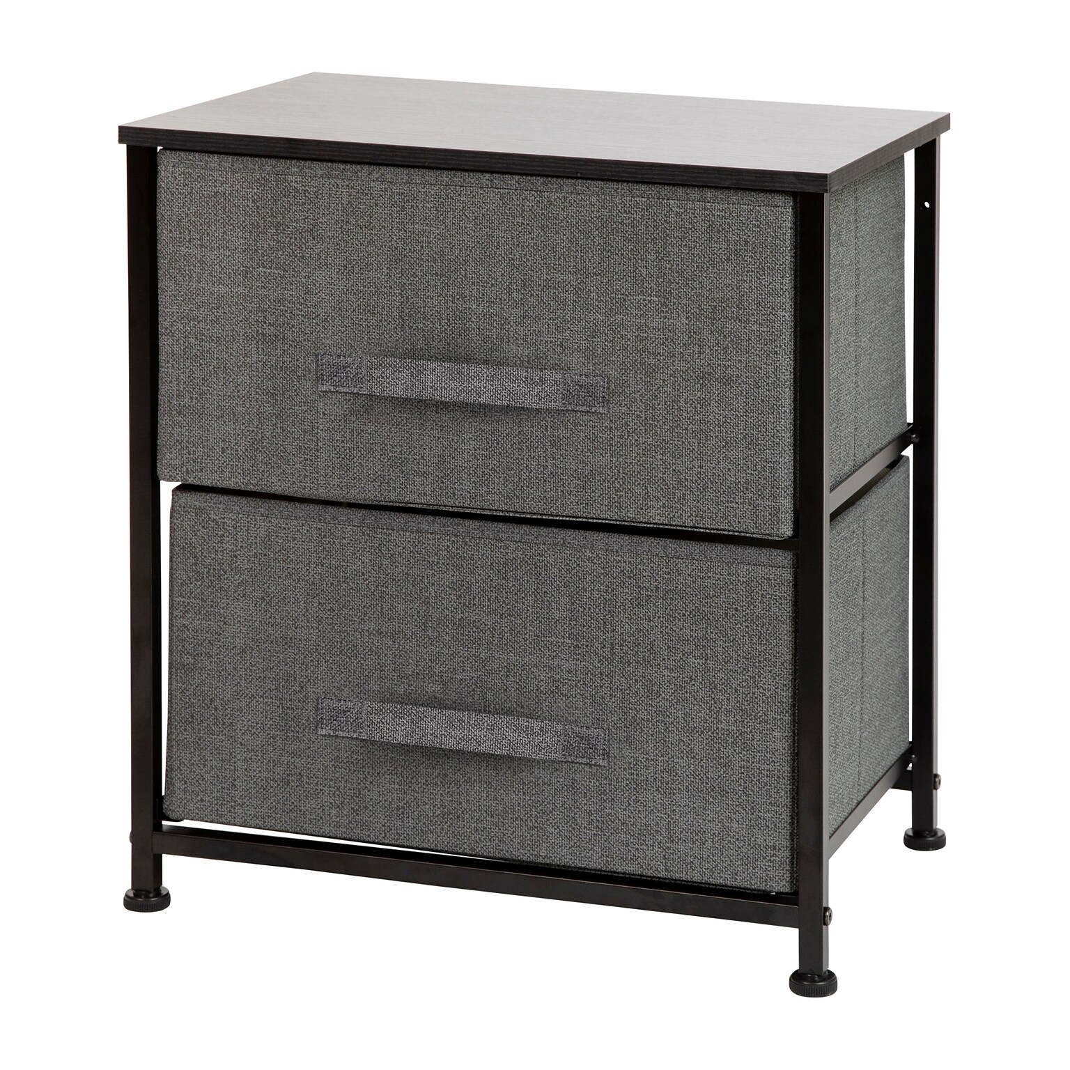 Flash Furniture 2 Drawer Nightstand, Black/Dark Gray (WX5L200BKGR)