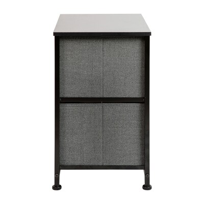 Flash Furniture 2 Drawer Nightstand, Black/Dark Gray (WX5L200BKGR)