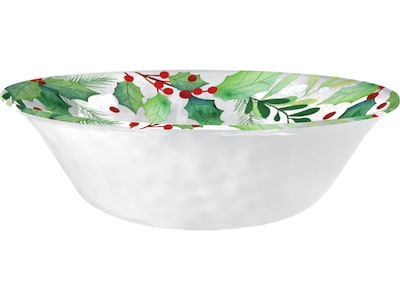 Amscan Christmas Serving Bowl, White/Red/Green, 2/Pack (431229)