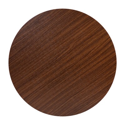 Flash Furniture Hampstead Collection 35.5" x 35.5" Living Room Coffee Table, Walnut/Matte Black (NANJH1787CTWBK)