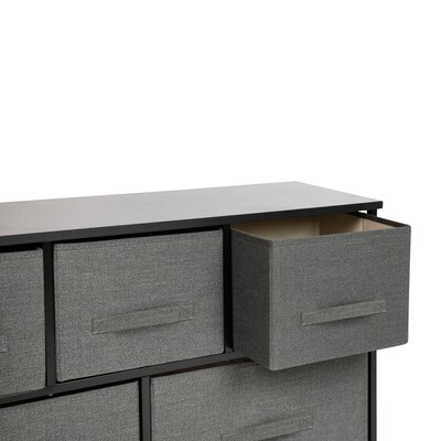 Flash Furniture 5 Drawer Vertical Storage Dresser, Black/Dark Gray (WX5L206XBKGR)