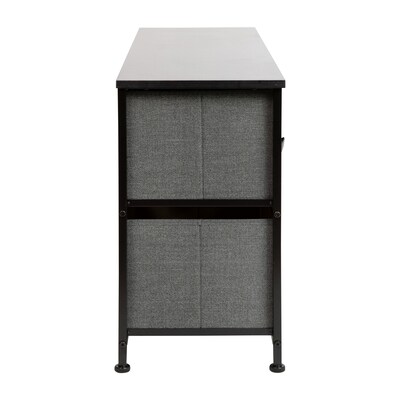 Flash Furniture 5 Drawer Vertical Storage Dresser, Black/Dark Gray (WX5L206XBKGR)