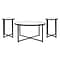 Flash Furniture Greenwich Collection 35.5 x 35.5 Living Room Accent Table Set, Clear/Matte Black (