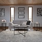 Flash Furniture Greenwich Collection 35.5" x 35.5" Living Room Accent Table Set, Clear/Matte Black (NANCEK1786BK)
