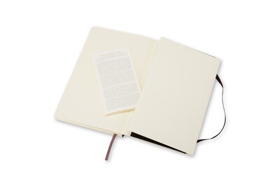 Moleskine Large Notebook, 5" x 8.25", Quad Ruled, 96 Sheets, Black (QP617F)