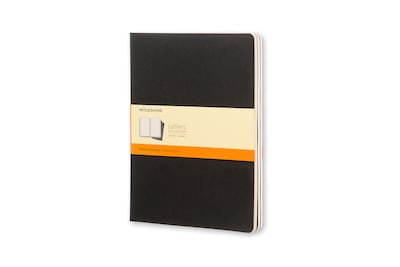 Moleskine Cahier Journal, Set of 3, Soft Cover, X-Large, 7.5 x 9.75, Ruled, Black (705014)