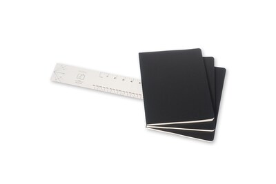 Moleskine Cahier Journal, Set of 3, Soft Cover, X-Large, 7.5" x 9.75", Ruled, Black (705014)