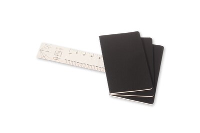 Moleskine Cahier Journal, Set of 3, Soft Cover, Large, 5" x 8.25", Ruled, Black (704956)