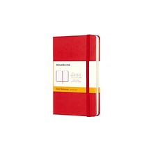 Moleskine Classic Hard Cover Pocket Notebook, 3.5 x 5.5, Narrow Ruled, 192 Sheets, Red (MM710RF)