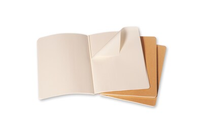 Moleskine Cahier Journal, 7.5 x 9.75, Brown, 120 Pages, 3/Pack (43195-PK3)