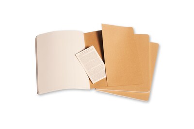 Moleskine Cahier Journal, 7.5" x 9.75", Brown, 120 Pages, 3/Pack (43195-PK3)