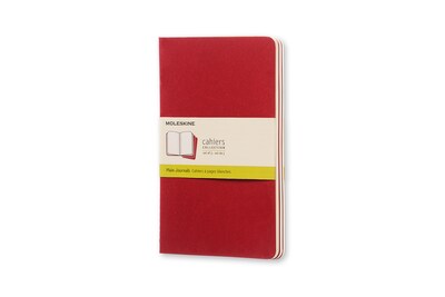 Moleskine Cahier Journal, 5 x 8.25, Red, 80 Pages, 3/Pack (43190-PK3)