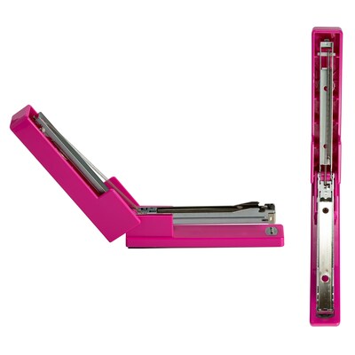 JAM Paper Modern Desktop Stapler, 10 Sheet Capacity, Pink (337PIZ)