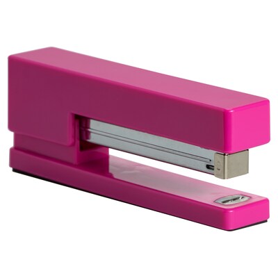 JAM Paper® Office & Desk Sets, 1 Stapler & 1 Tape Dispenser, Fuchsia Pink, 2/Pack (3378pi)
