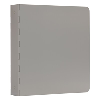 JAM Paper Heavy Duty 2" 3-Ring Non-View Binder, Silver Aluminum (301933555)
