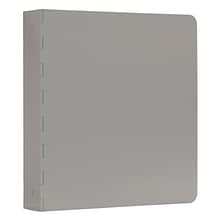 JAM Paper Heavy Duty 2 3-Ring Non-View Binder, Silver Aluminum (301933555)