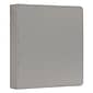 JAM Paper Heavy Duty 2" 3-Ring Non-View Binder, Silver Aluminum (301933555)