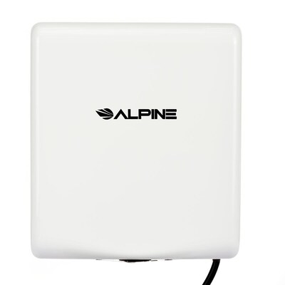 Alpine Industries Willow Commercial High Speed Automatic Electric Hand Dryer, White, (405-10-WHI)