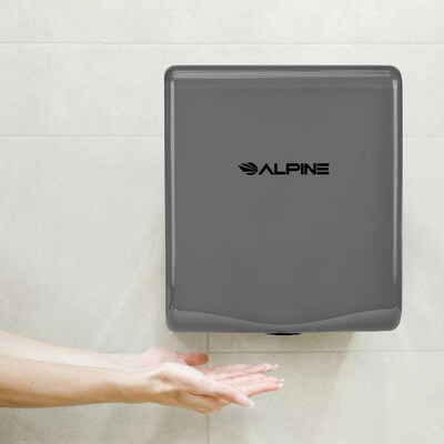 Alpine Industries Willow Commercial High Speed Automatic Electric Hand Dryer, Gray, (405-10-GRY)