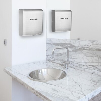 Alpine Industries Willow Commercial High Speed Automatic Electric Hand Dryer, Stainless Steel, (405-10-SSB)