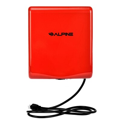 Alpine Industries Willow Commercial High Speed Automatic Electric Hand Dryer, Red, (405-10-RED)
